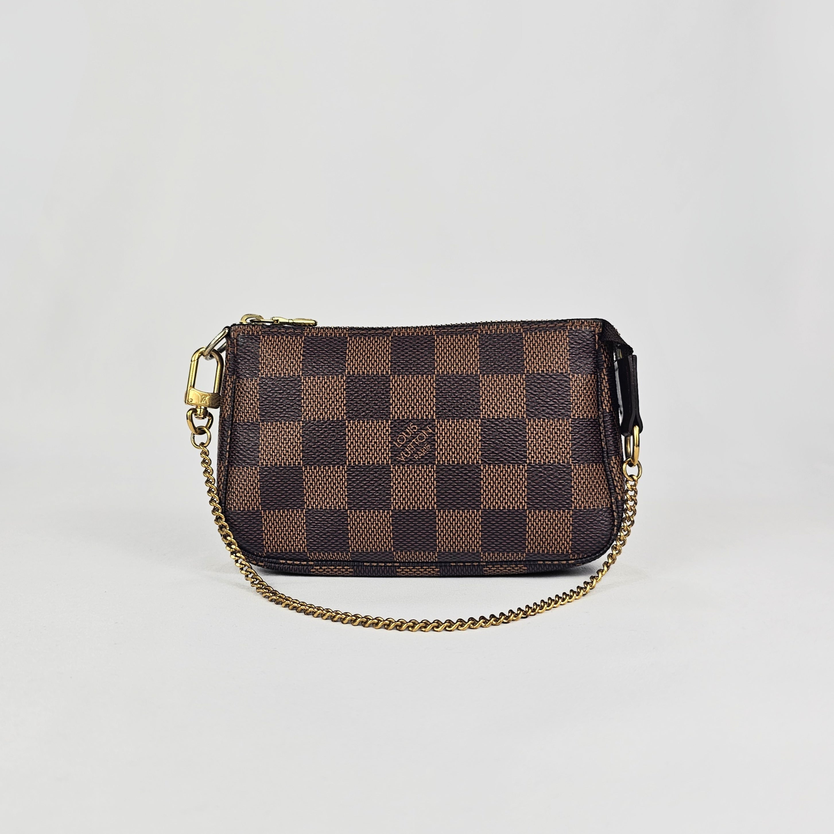 Louis Vuitton Mini Pochette Accessoires in tela Damier Ebene