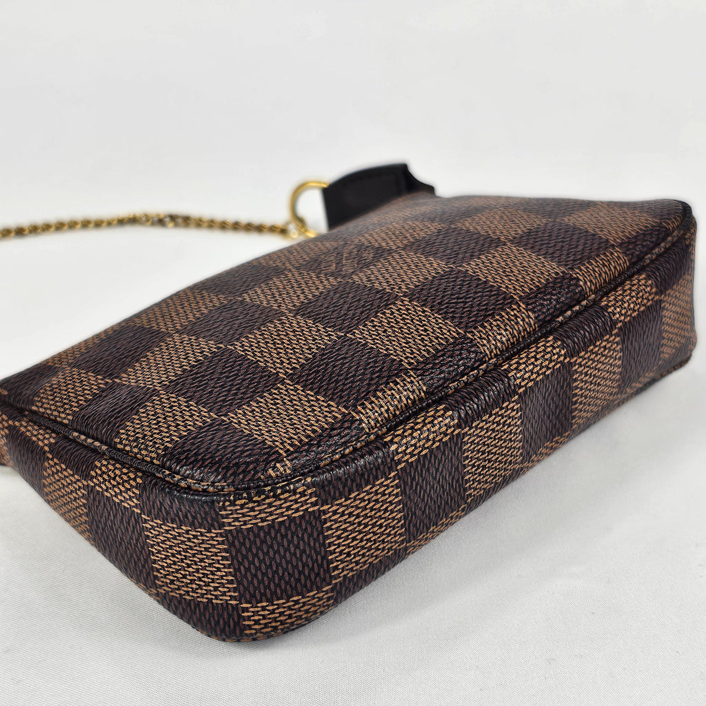 Louis Vuitton Mini Pochette Accessoires in tela Damier Ebene