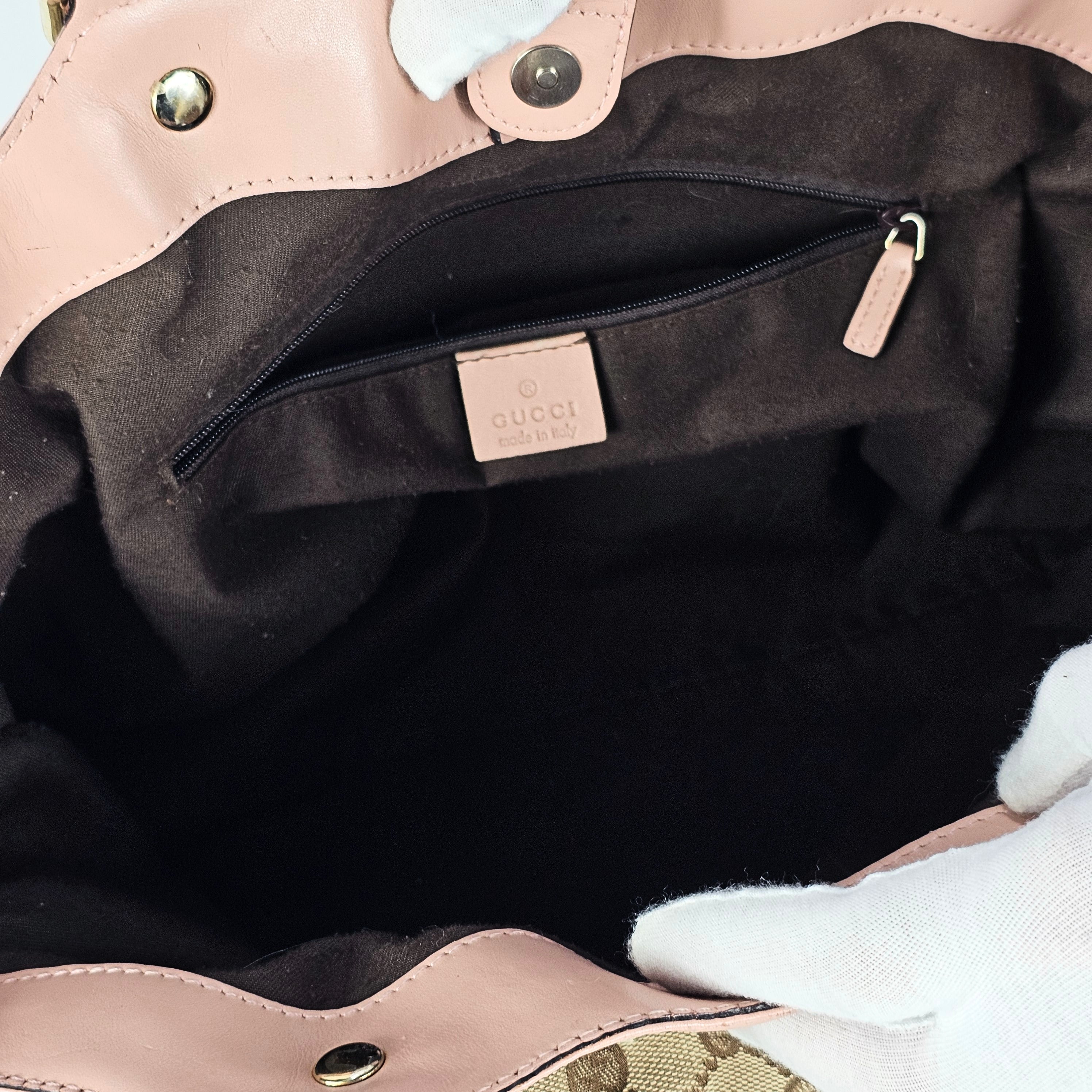 Gucci Sukey in tela GG e pelle rosa