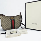 Gucci Ophidia GG Supreme Messenger Beige con Web Stripe