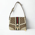 Gucci Treasure Vintage in tela GG e pelle bianca