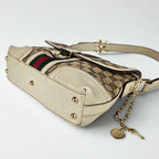 Gucci Treasure Vintage in tela GG e pelle bianca