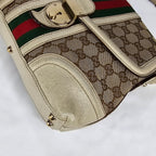 Gucci Treasure Vintage in tela GG e pelle bianca