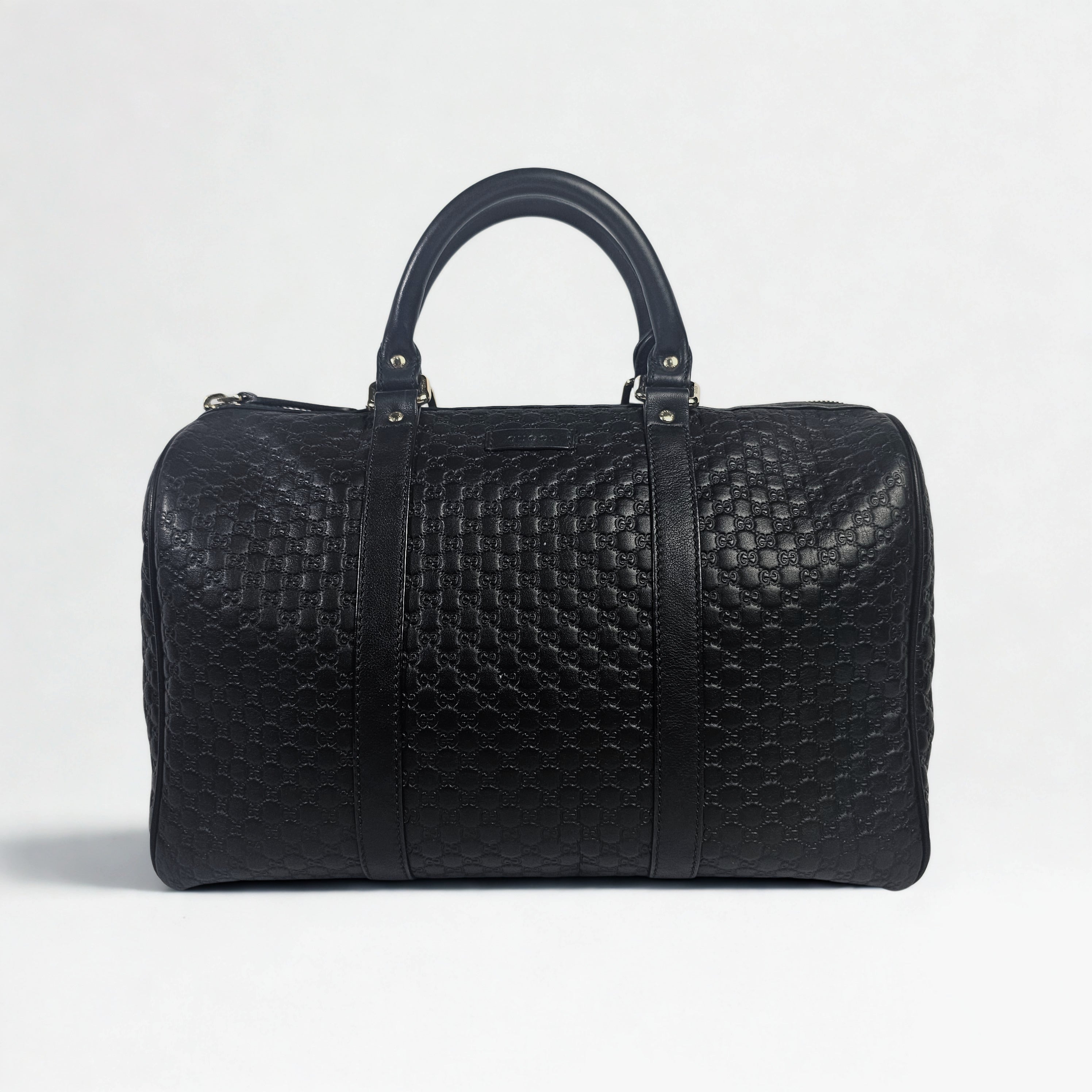 Gucci Boston Microguccissima in pelle nera
