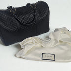 Gucci Boston Microguccissima in pelle nera