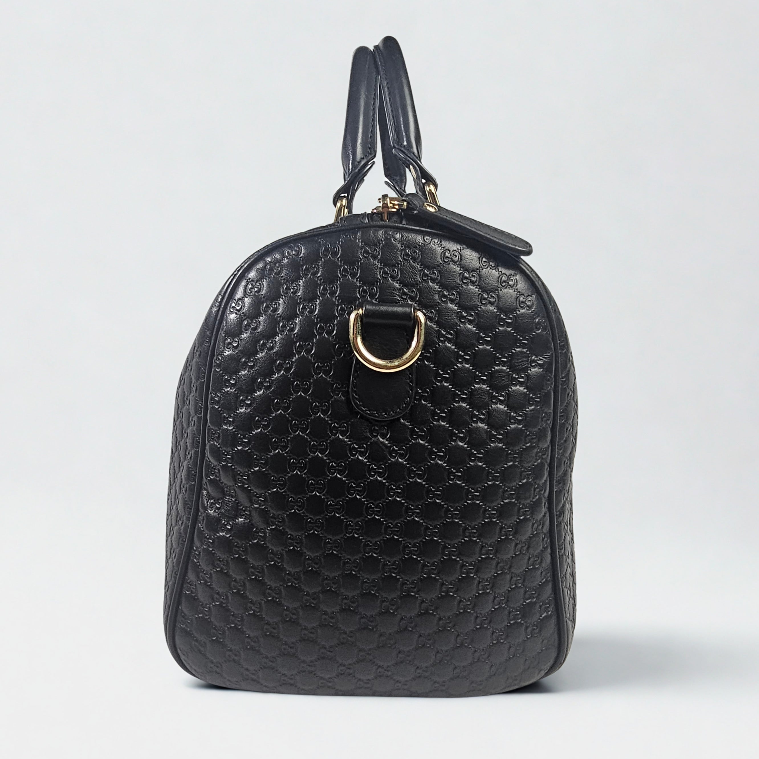 Gucci Boston Microguccissima in pelle nera