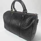Gucci Boston Microguccissima in pelle nera
