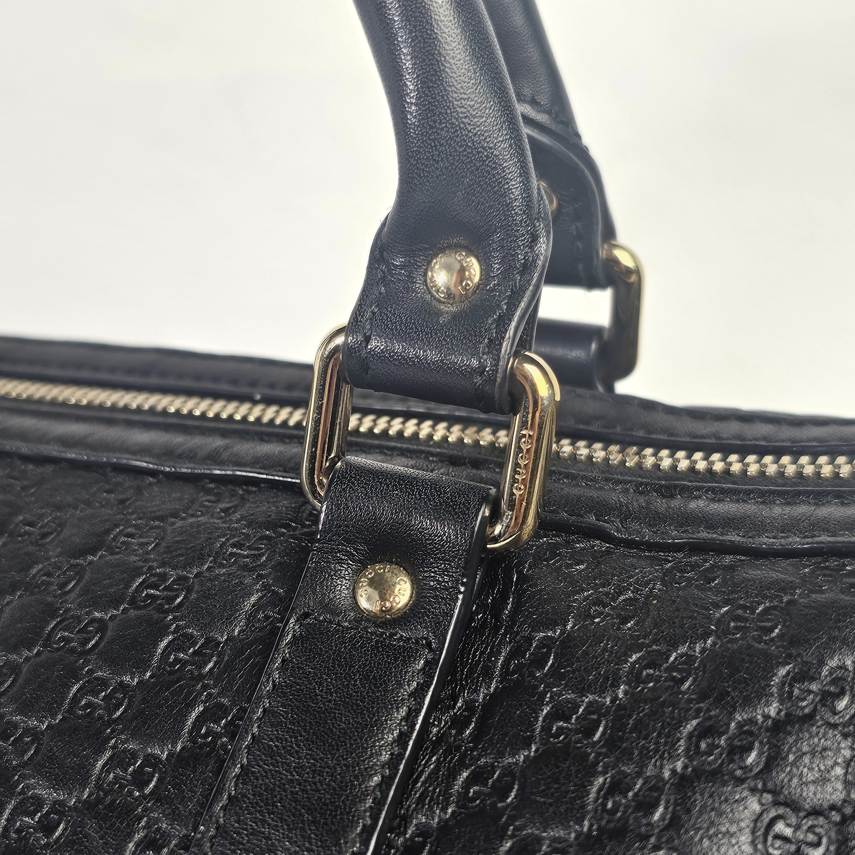 Gucci Boston Microguccissima in pelle nera