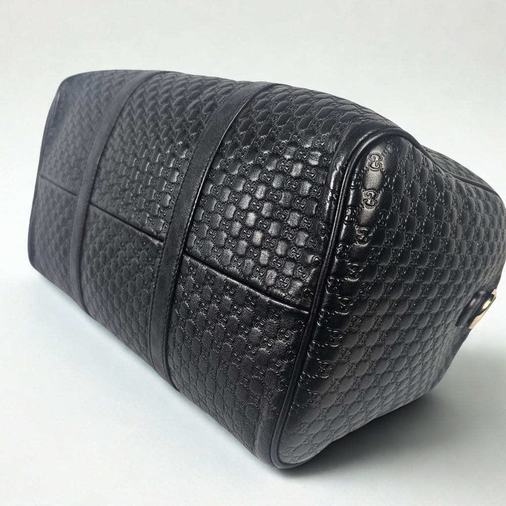 Gucci Boston Microguccissima in pelle nera