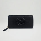 Gucci Soho Zip Around Wallet in pelle nera
