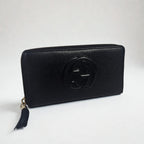 Gucci Soho Zip Around Wallet in pelle nera