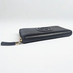 Gucci Soho Zip Around Wallet in pelle nera